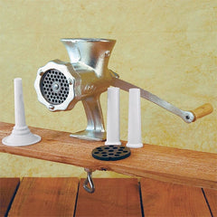 LEM #10 Clamp-On Hand Meat Grinder Stainless Steel