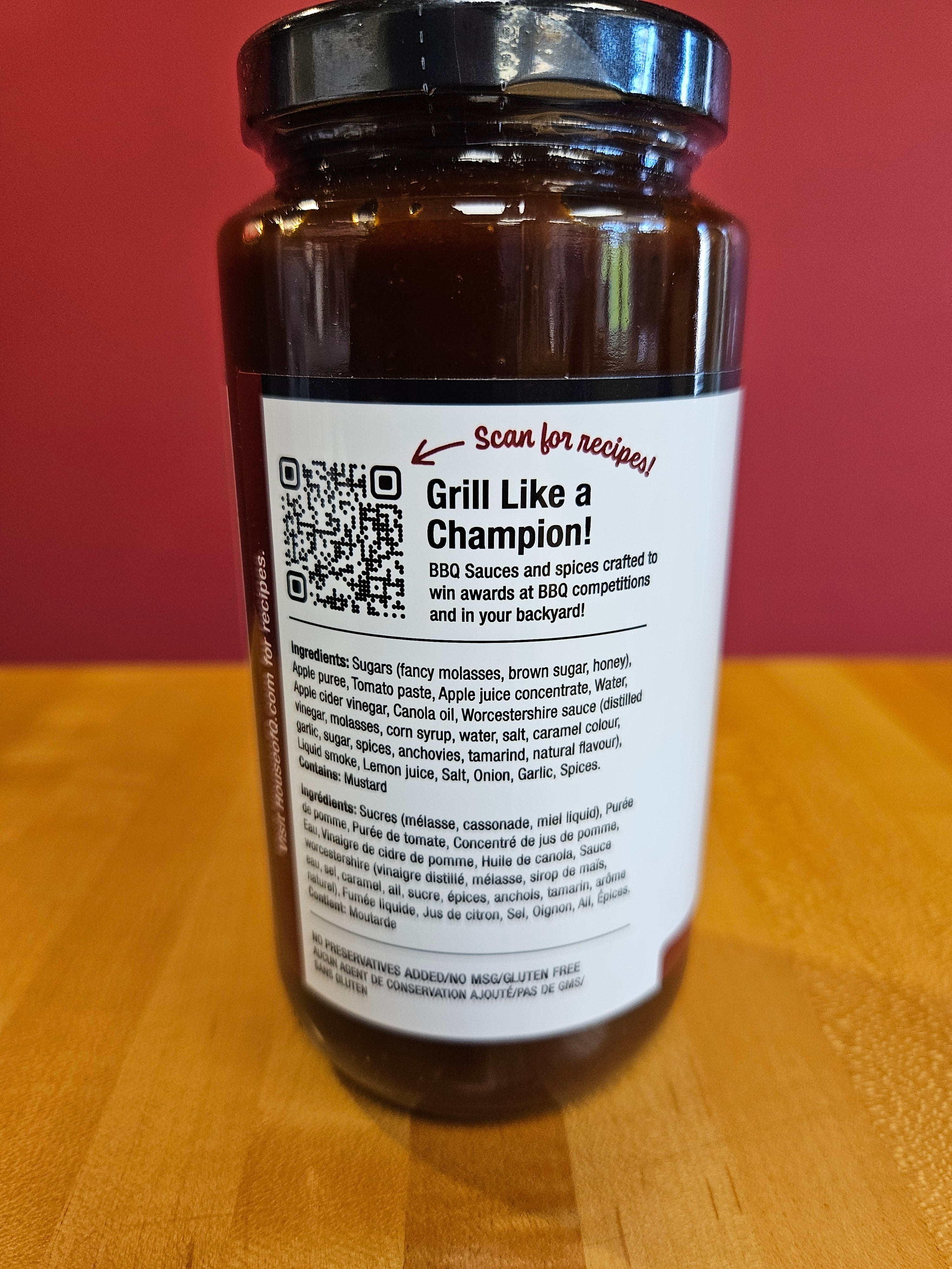 HOUSE OF Q APPLE BUTTER BBQ SAUCE 375ml 12/CS